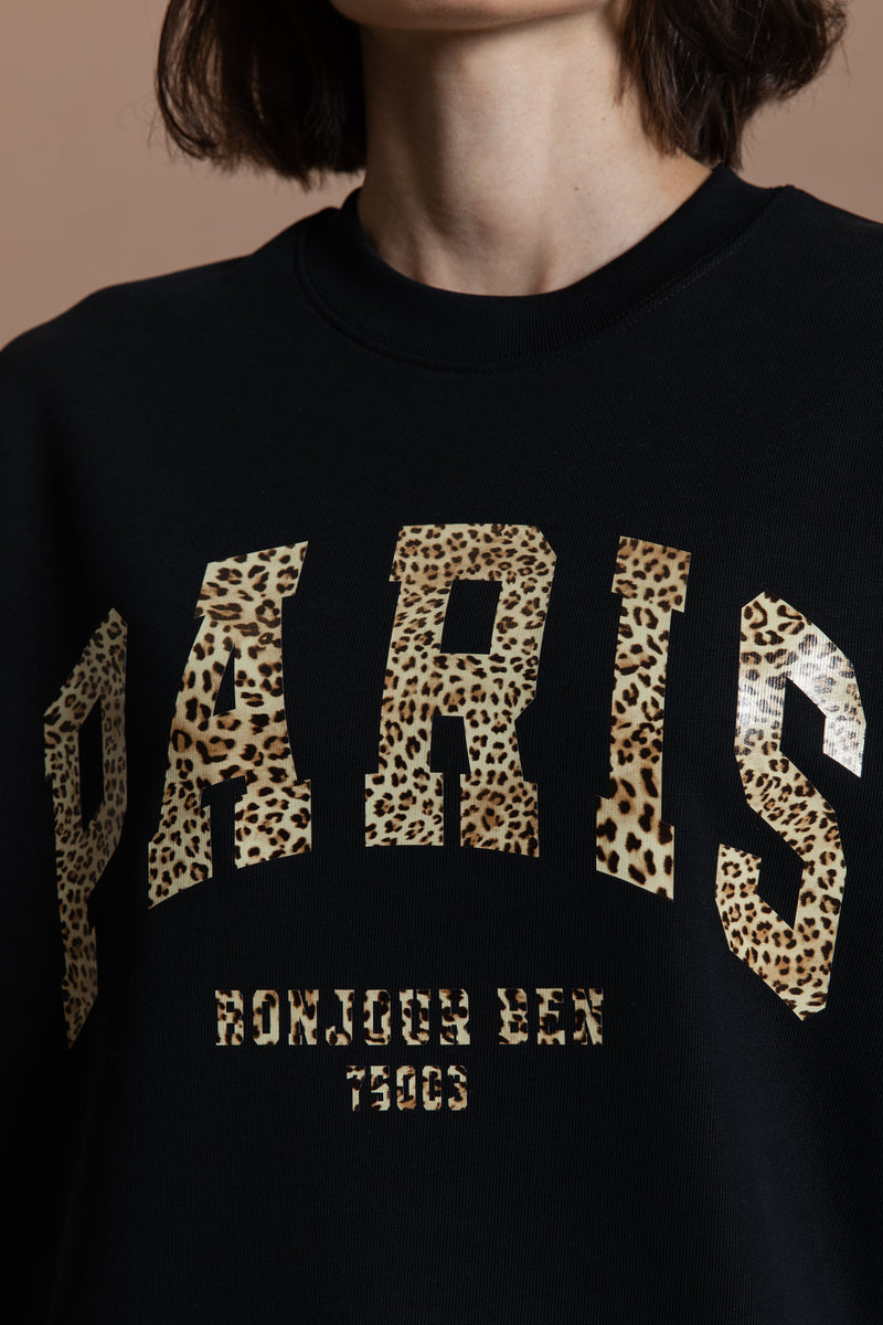 PARIS Sweatshirt - schwarz / leo