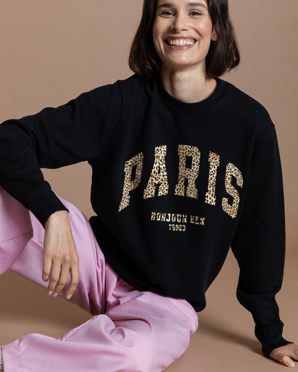 PARIS Sweatshirt - schwarz / leo