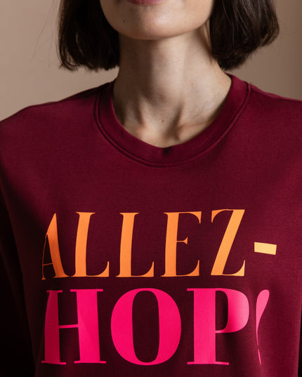 ALLEZ-HOP Sweatshirt - Bordeaux/ Neon