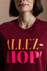 ALLEZ-HOP Sweatshirt - Bordeaux/ Neon