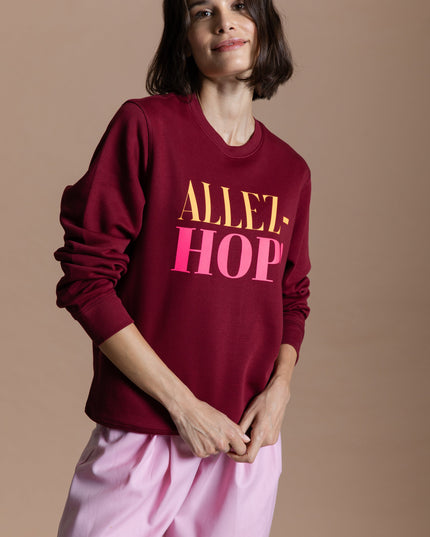 ALLEZ-HOP Sweatshirt - Bordeaux/ Neon