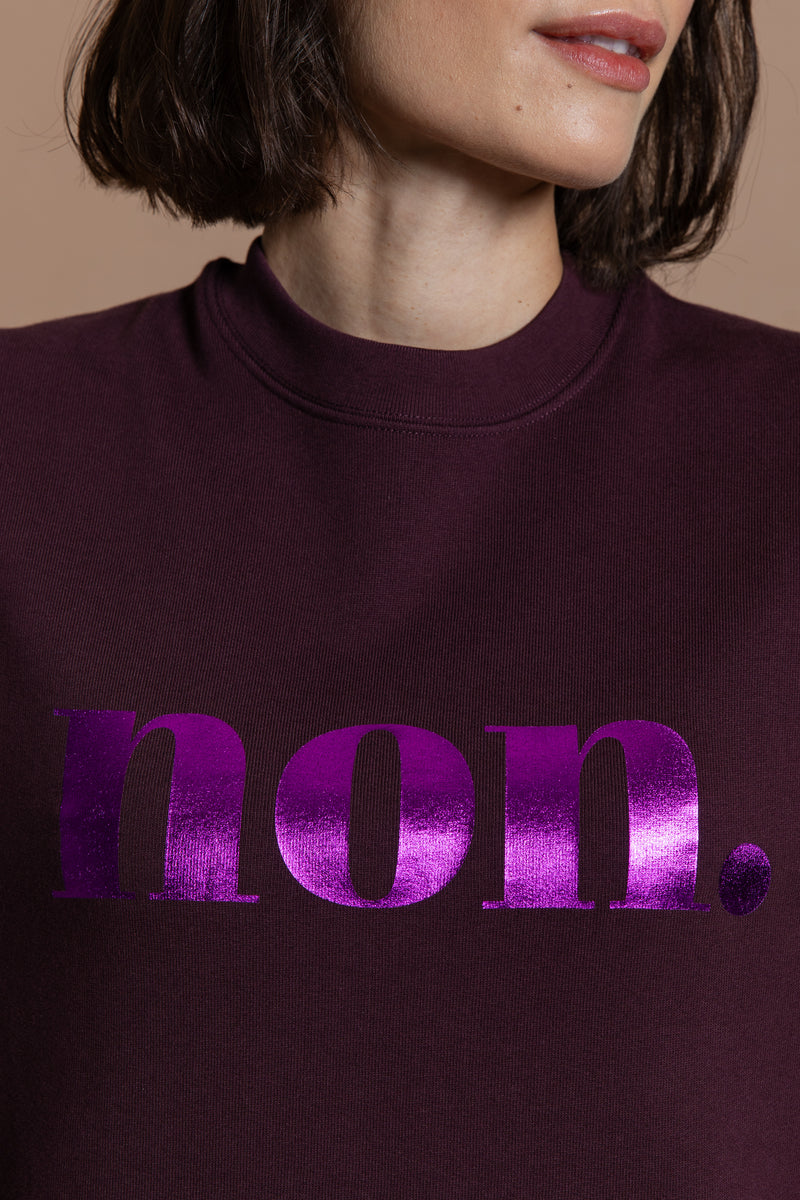 non. Sweater -  Plum I purple metallic