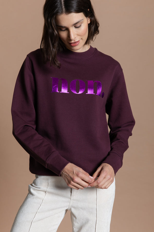 non. Sweater -  Plum I purple metallic