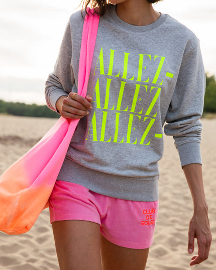 ALLEZ ALLEZ ALLEZ Sweatshirt - Grau / Neon Gelb