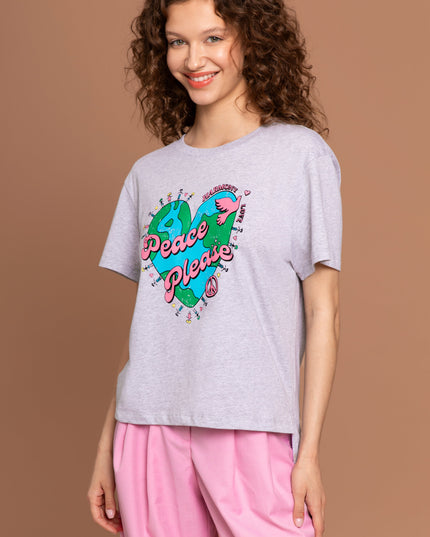 PARADISE HEARTS Peace Please T-Shirt Oversized