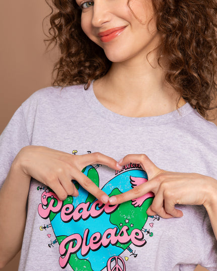 PARADISE HEARTS Peace Please T-Shirt Oversized