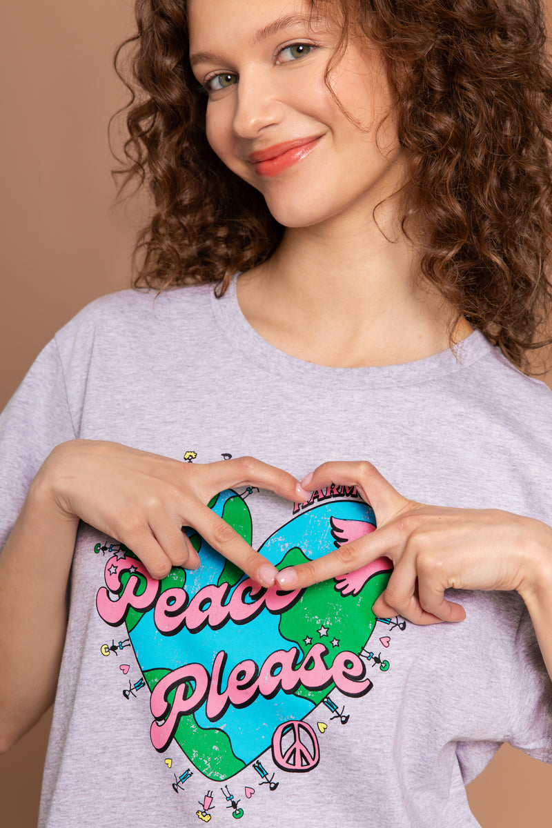 PARADISE HEARTS Peace Please T-Shirt Oversized