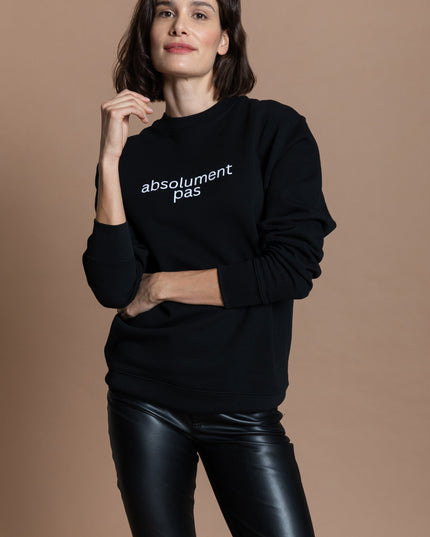 absolument pas Sweatshirt - noir /blanc