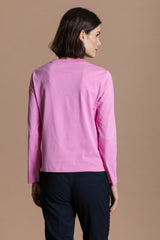 bisous plus Longsleeve - pink / blanc