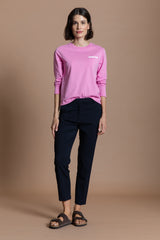 bisous plus Longsleeve - pink / blanc