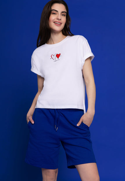 PARADISE HEARTS together t-shirt weiß oversized