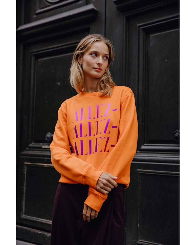 Allez Allez Allez Sweatshirt - Orange/Lila