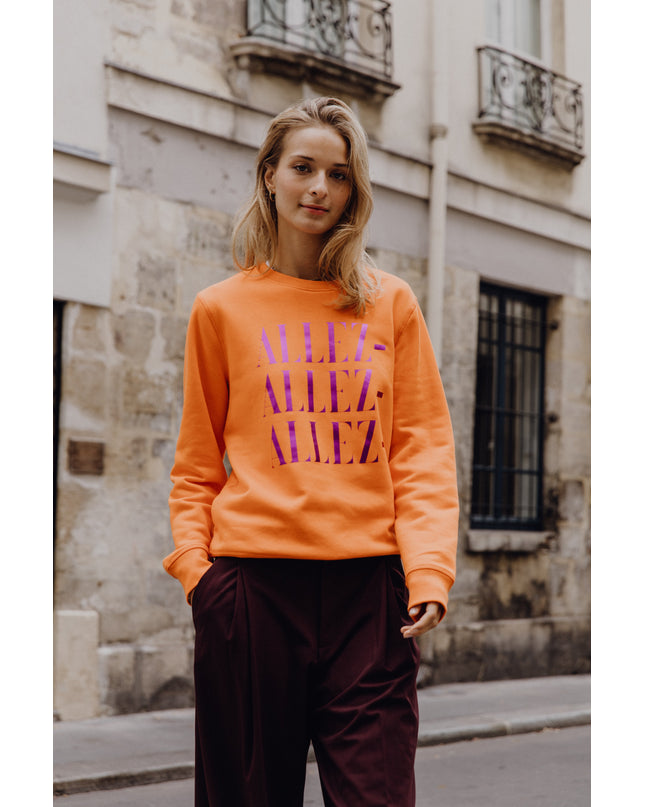 Allez Allez Allez Sweatshirt - Orange/Lila