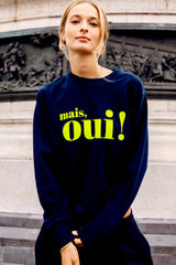 Mais, oui! Sweater - Black/Rose 