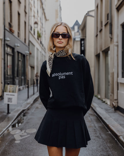 absolument pas Sweatshirt - noir /blanc