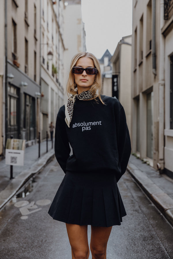 absolument pas Sweatshirt - noir /blanc