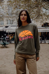 le soleil Sweatshirt - oliv/ neon