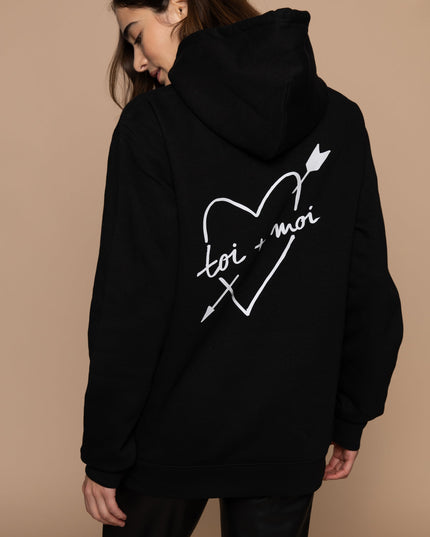 Toi + Moi Hoodie - Schwarz / Weiß