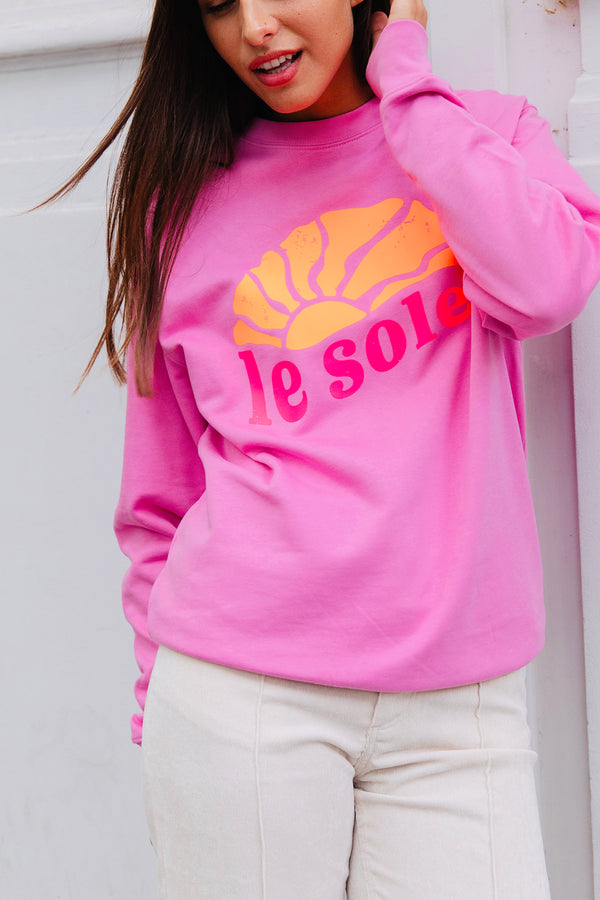 le soleil Sweatshirt - Pink / Neon