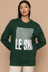 LE SKI Sweatshirt - Tannengrün / Weiß
