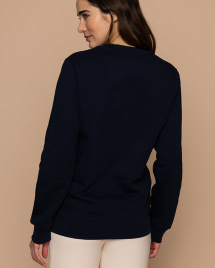 Peut Être Sweatshirt - Dunkelblau / Silber Glitzer