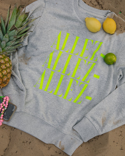 ALLEZ ALLEZ ALLEZ Sweatshirt - Grau / Neon Gelb