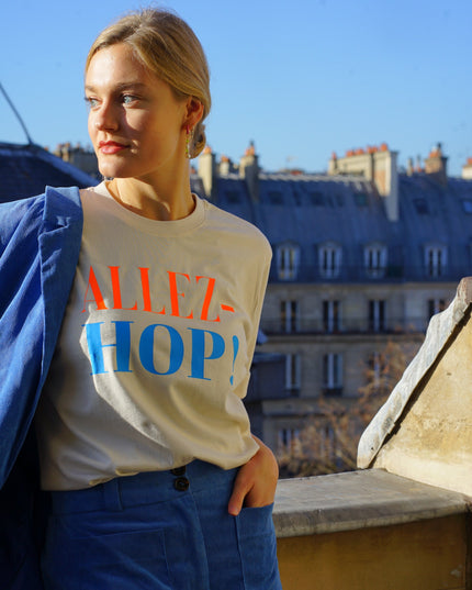 Allez-Hop! T-Shirt - Beige/Neon