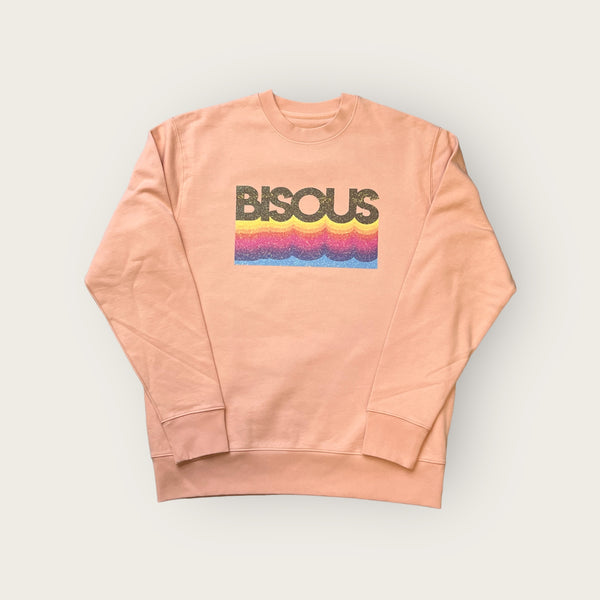 BISOUS Sweatshirt - Pfirsich / Glitzer