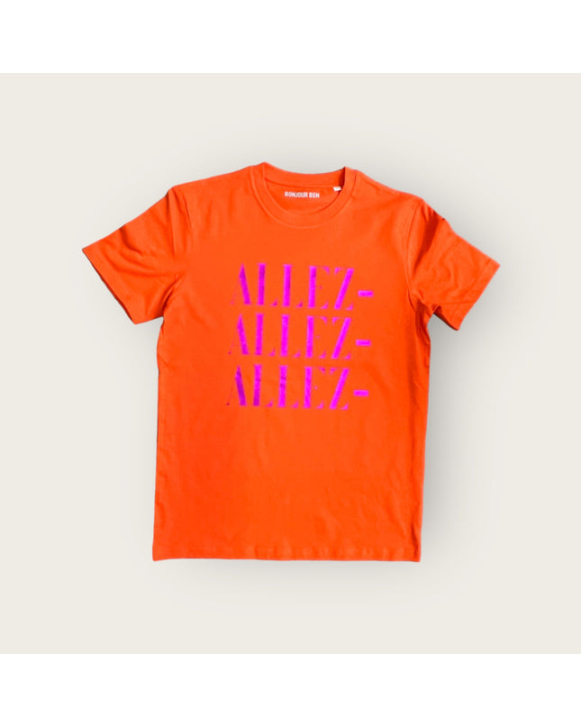 Allez Allez Allez T-Shirt - Orange/Lila
