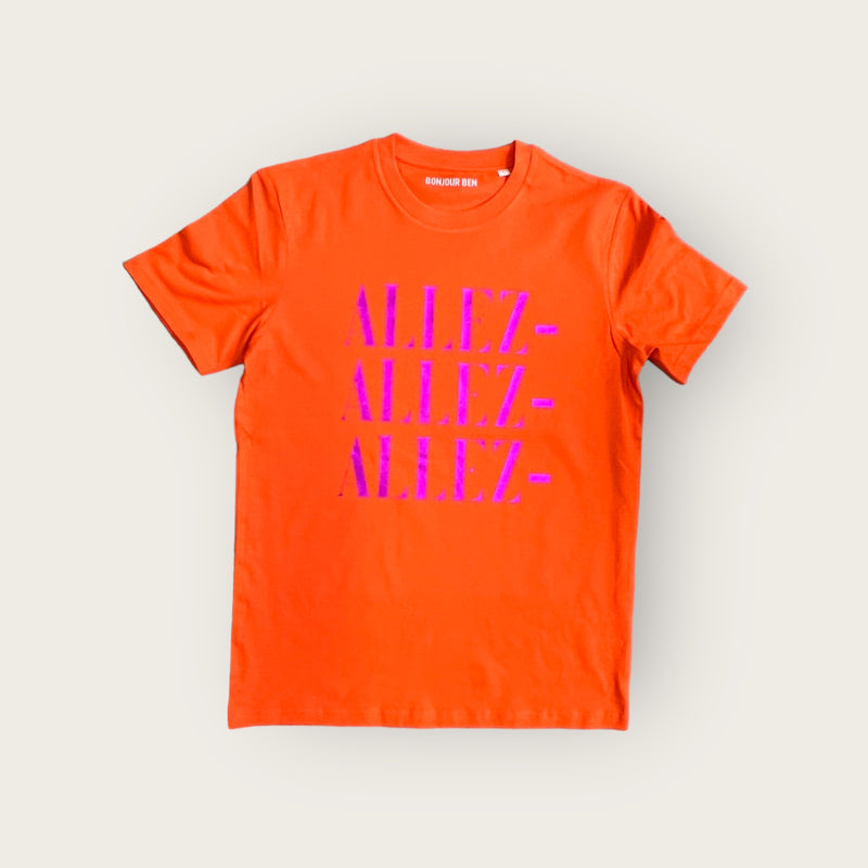 ALLEZ ALLEZ ALLEZ T-Shirt - orange / purple