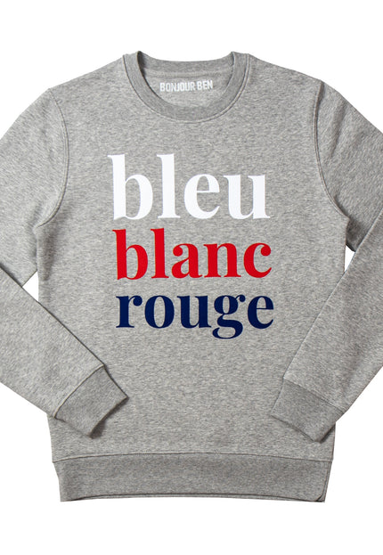 Bleu Blanc & Rouge Sweatshirt / Hellgrau Tricolore