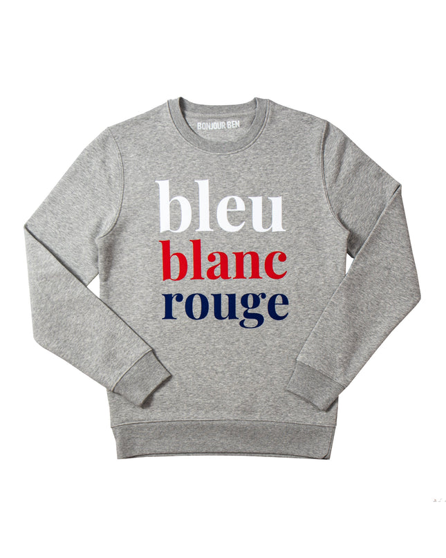 Bleu Blanc & Rouge Sweatshirt / Hellgrau Tricolore