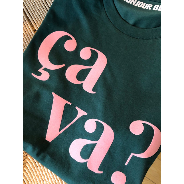 Ça va? T-Shirt - Grün/Rosa