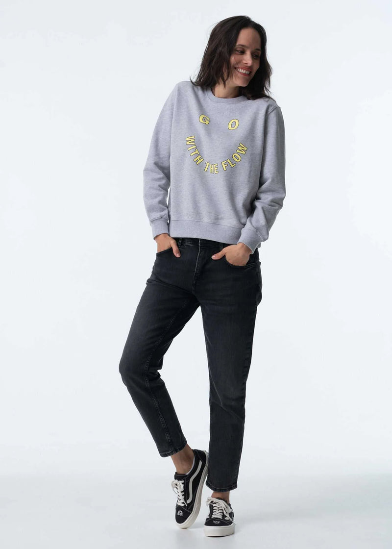 PARADISE HEARTS go with the flow Sweater - grau / gelb