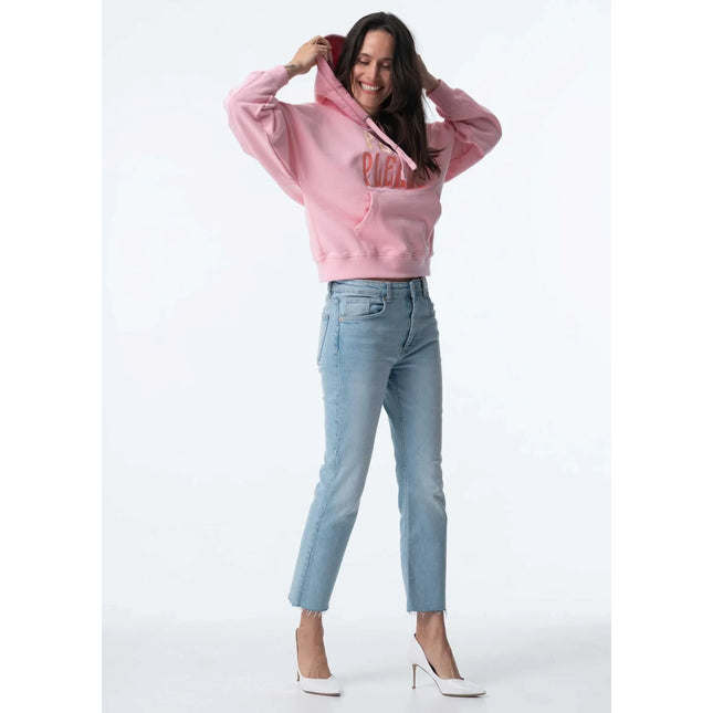 PARADISE HEARTS peace please  Hoodie- pink / pink