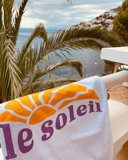 Le Soleil T-Shirt - Weiß /Orange & Lila