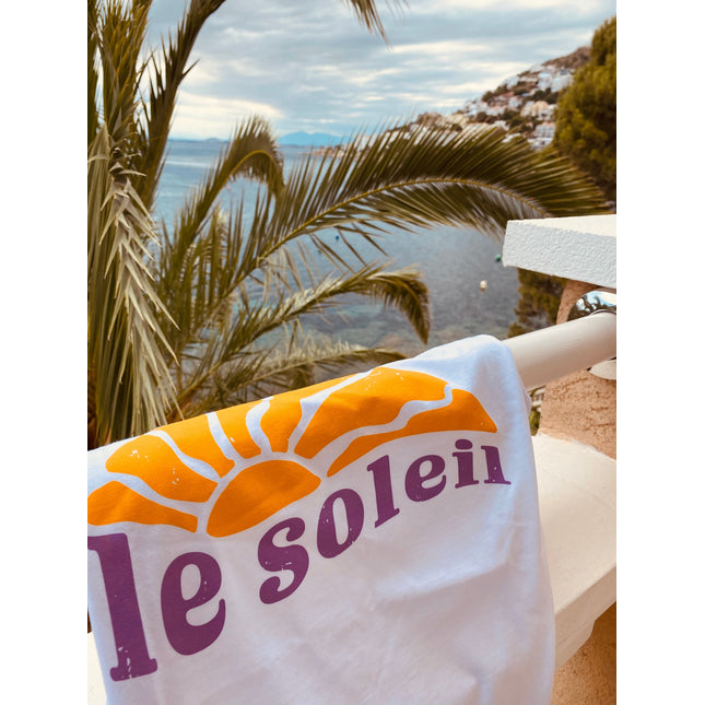Le Soleil T-Shirt - Weiß /Orange & Lila