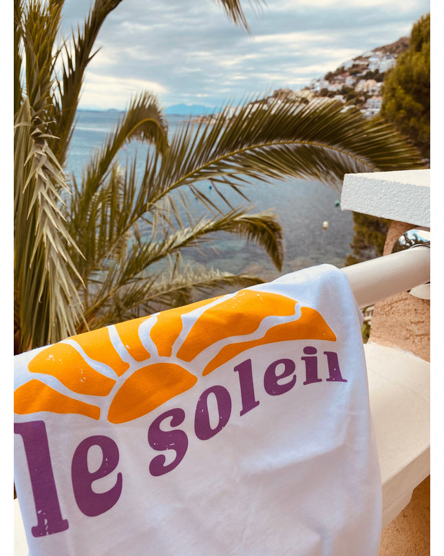 Le Soleil T-Shirt - Weiß /Orange & Lila