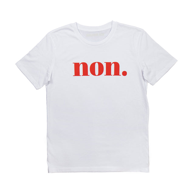Non. T-Shirt - Weiß/Rot