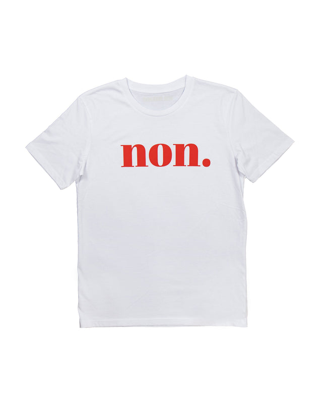 Non. T-Shirt - Weiß/Rot