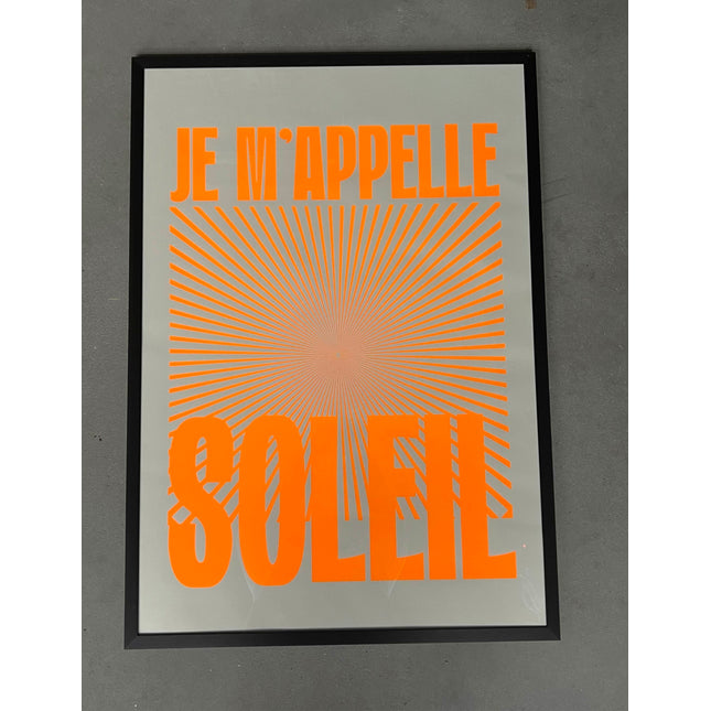 Druck JE M'APPELLE SOLEIL - 70x100 cm / Neon Orange