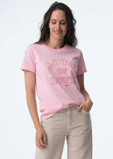 PARADISE HEARTS lots of love T-Shirt - rosa / rot