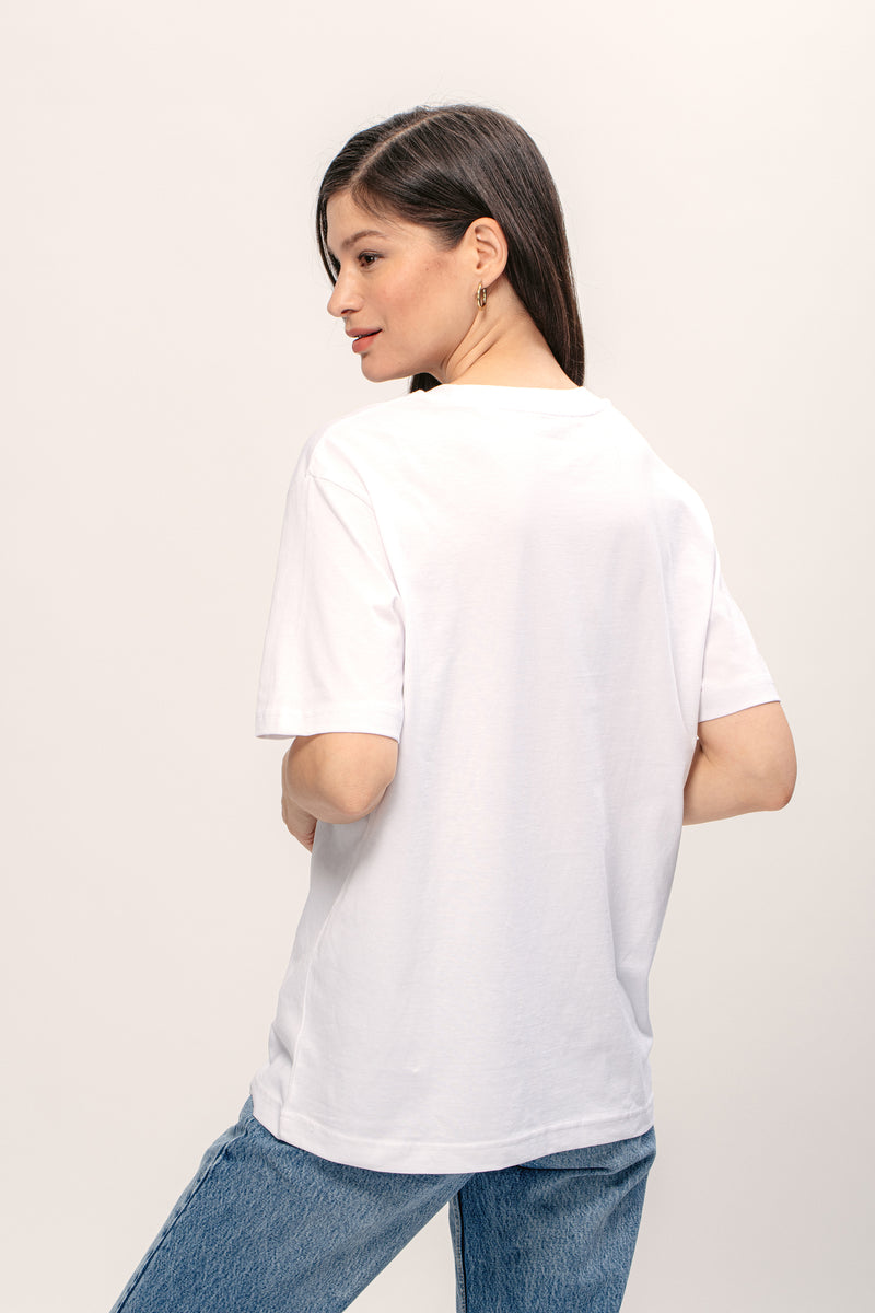 On Y Va T-Shirt - Weiß/Neon