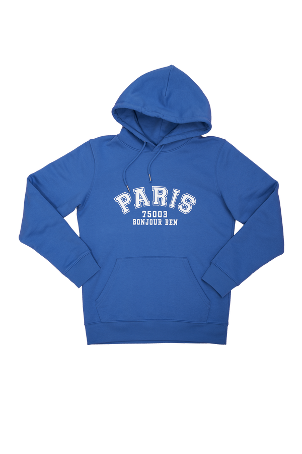Paris Hoodie - Blau/Weiß