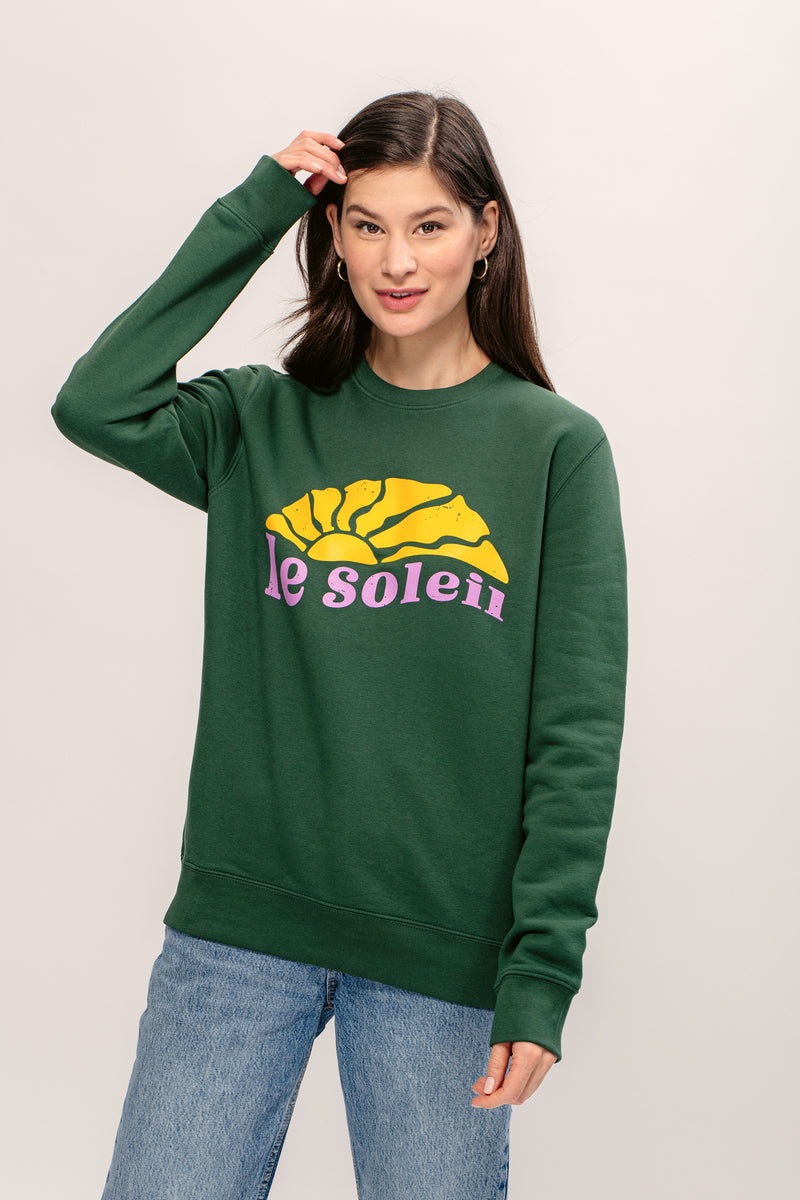 BONJOUR BEN le soleil Sweater I green &amp; sunset