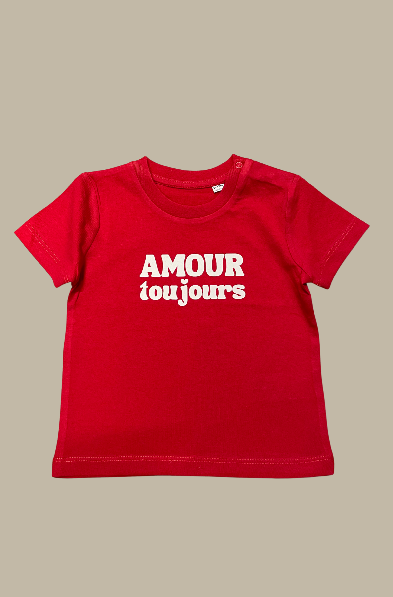 Bébé Amour toujours T-Shirt - Rot / Weiß