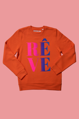 Rêve Sweatshirt - Orange/Neon Pink