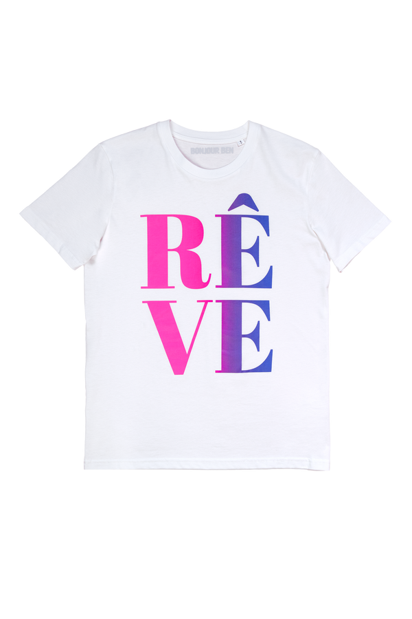 Rêve T-Shirt - White/Neon Pink 