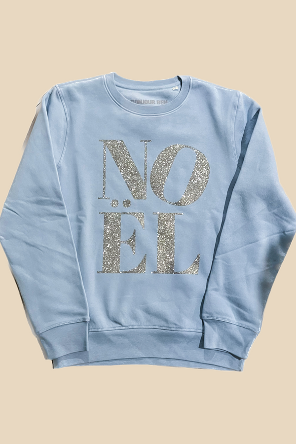 Noël Sweater - Lightblue/Glitter Silver 