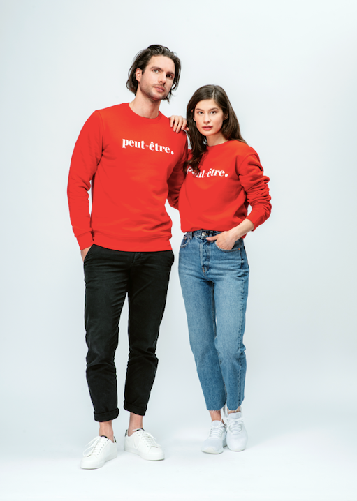 Peut-Être Sweatshirt - Rot/Weiß